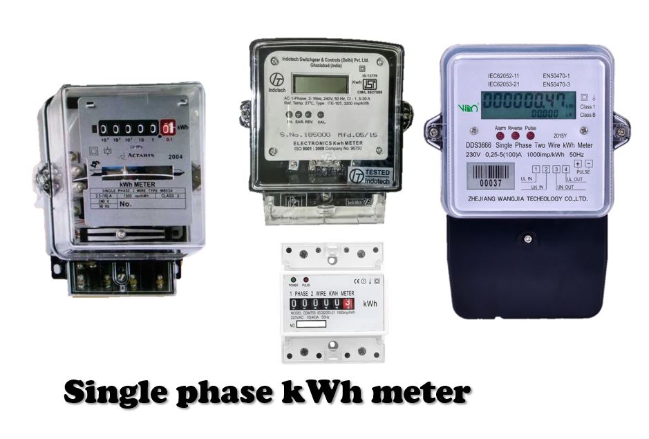 Single phase kWh meter